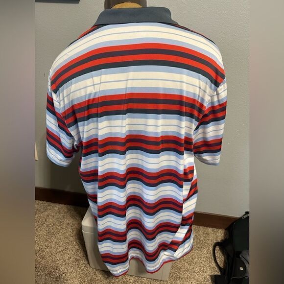 Nike Golf DriFit Mens XXL Striped Short Sleeve Polo - Picture 3 of 7